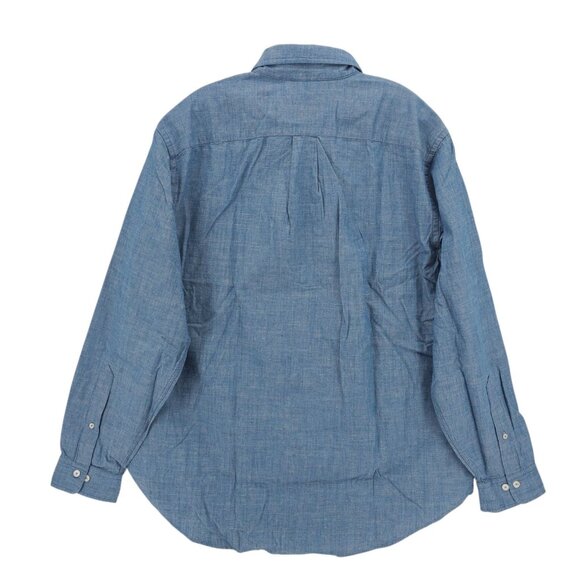 NWT BROOKS BROTHERS Chambray Shirt Traditional Fit 100% Cotton Indigo Blue LARGE - Picture 3 of 8